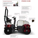 Cilindru compactor tandem CC1300 DYNAPAC, latime tambur 1300mm, greutate 3900kg, productie SUEDIA