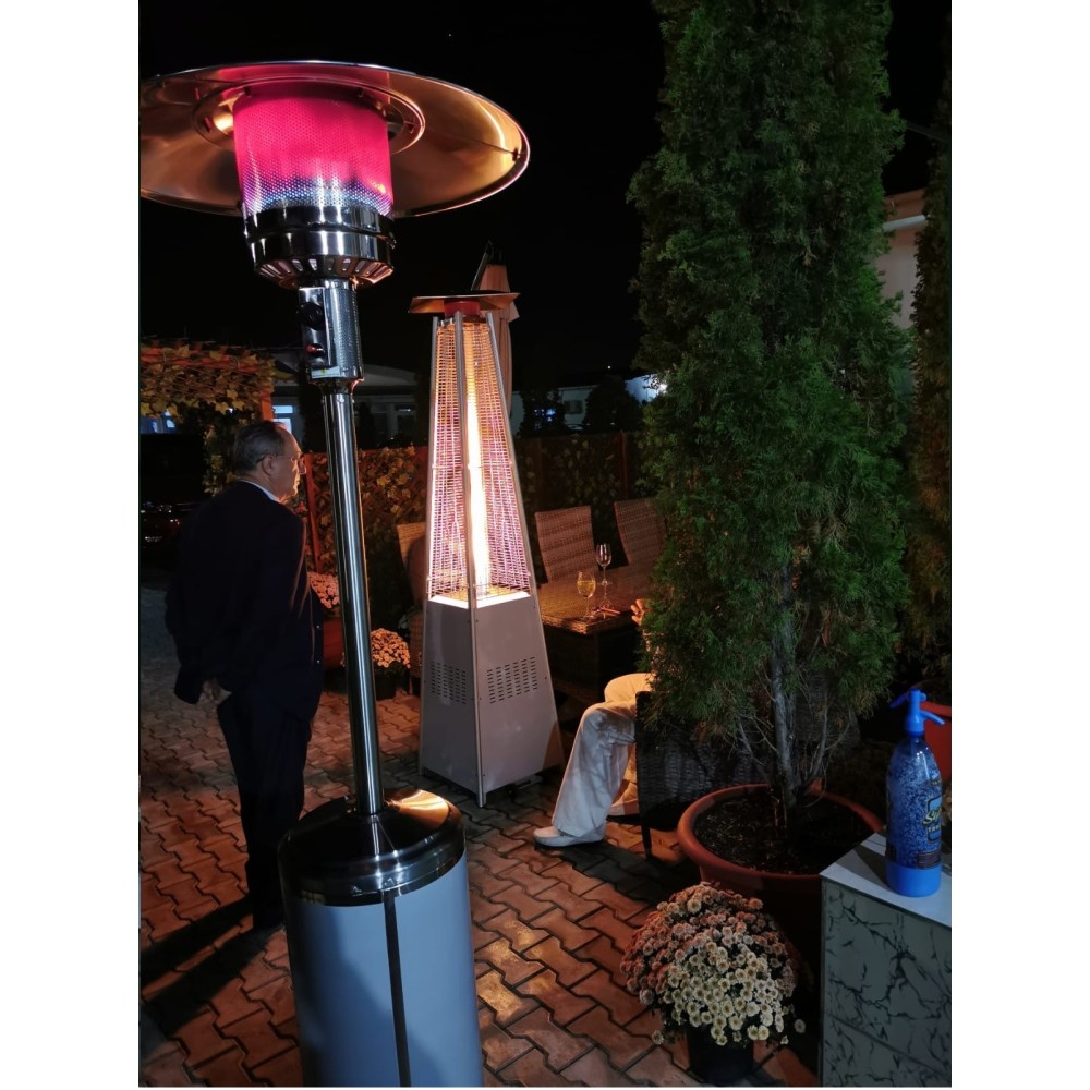 Incalzitor de terasa pe GPL seria BRASILIA MI putere calorica 13kW, INOX