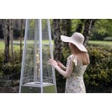Incalzitor de terasa tip piramida pe GPL seria LOUXOR, putere 13kW, INOX