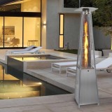 Incalzitor de terasa tip piramida pe GPL seria LOUXOR, putere 13kW, INOX