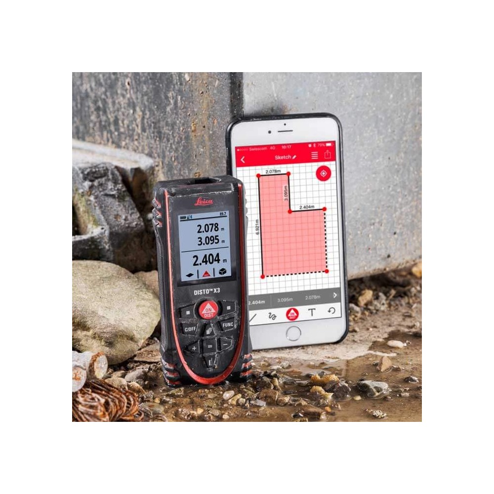 Telemetru laser Leica DISTO X3, lungime maxima de masurare 150m