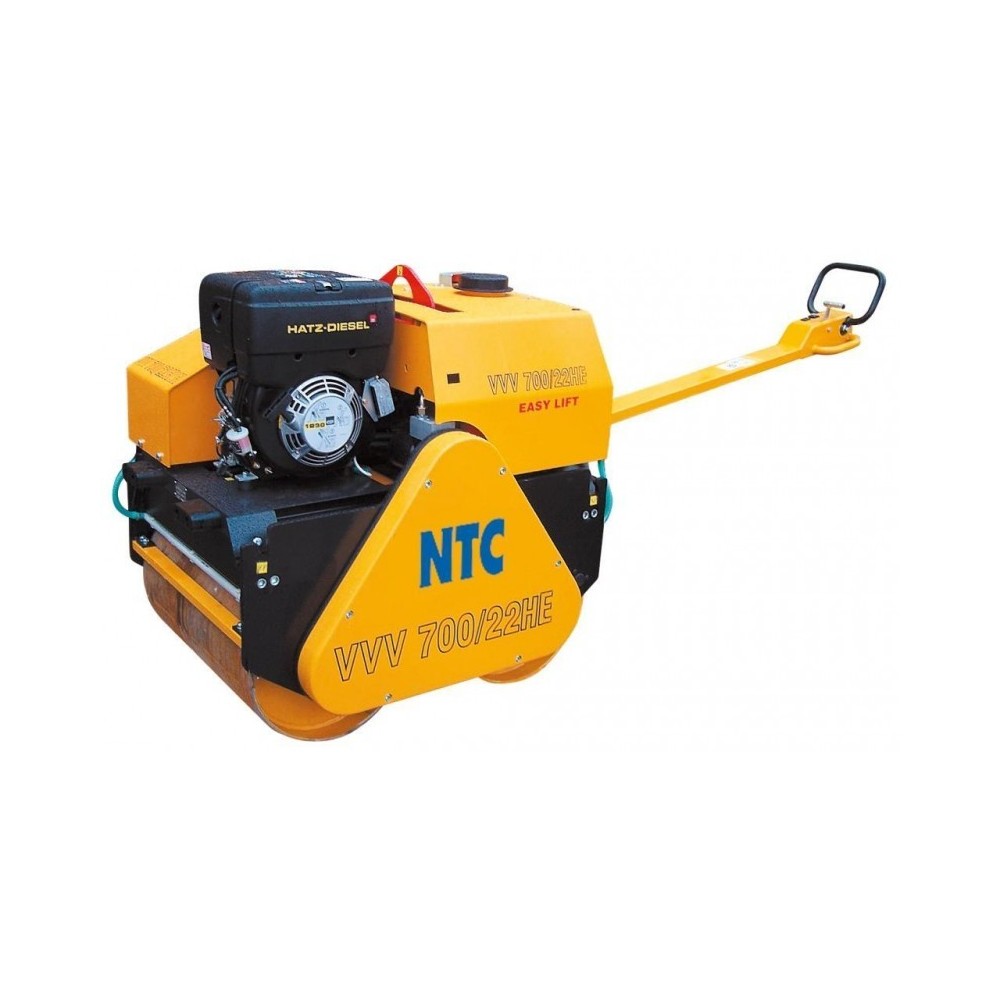 Cilindru compactor VVV700/22HE NTC, motor HATZ 1B30 diesel, putere 9CP, pornire electrica, greutate 925kg