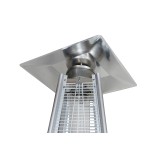 Incalzitor de terasa tip piramida pe GPL seria LOUXOR, putere 13kW, INOX