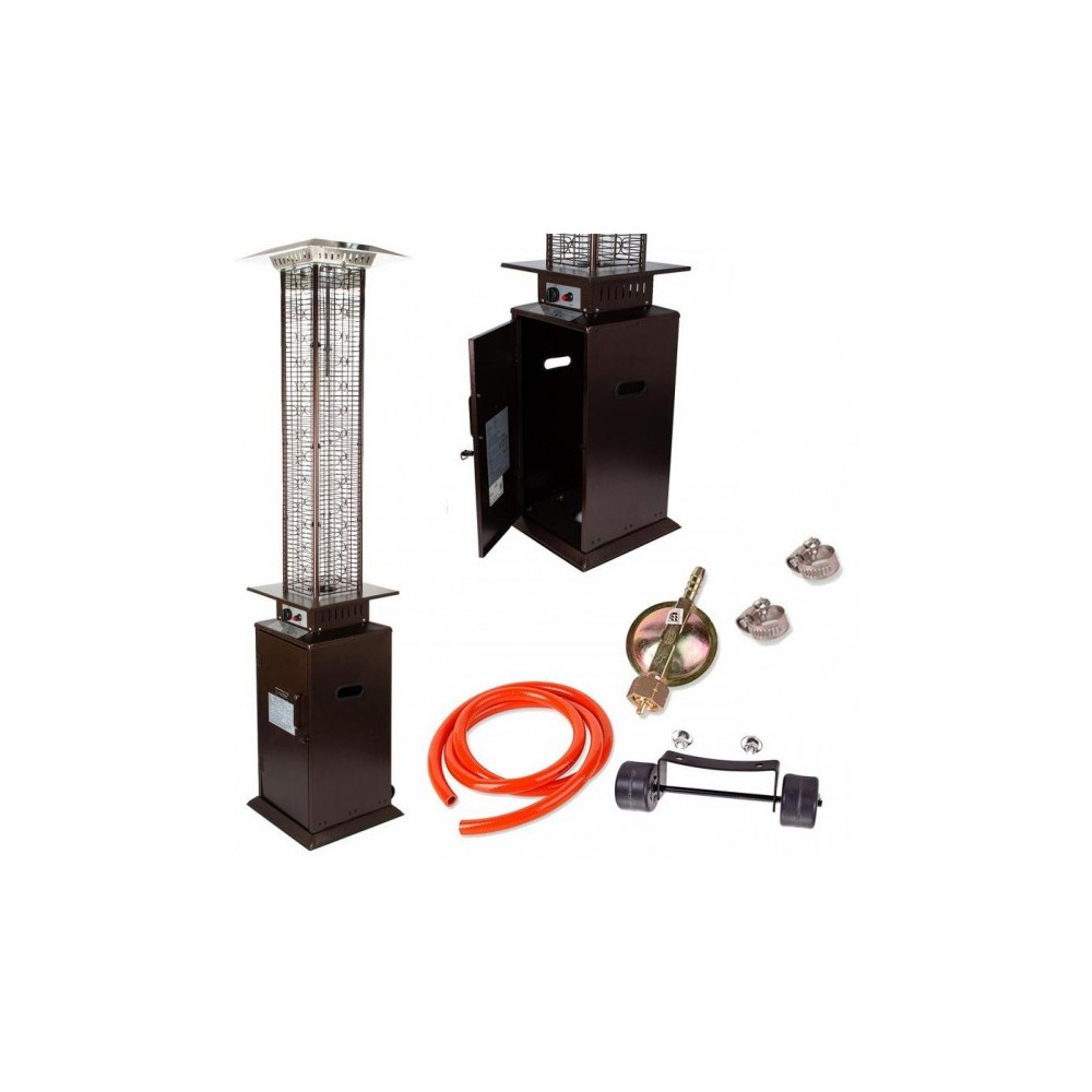 Incalzitor de terasa patrat PARASOL FL175 pe GPL, putere 14kW