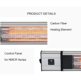 Incalzitor electric cu raze infrarosii ACL18NCPR, de Perete, cu Telecomanda, putere calorica 1,8kW, alimentare 230V