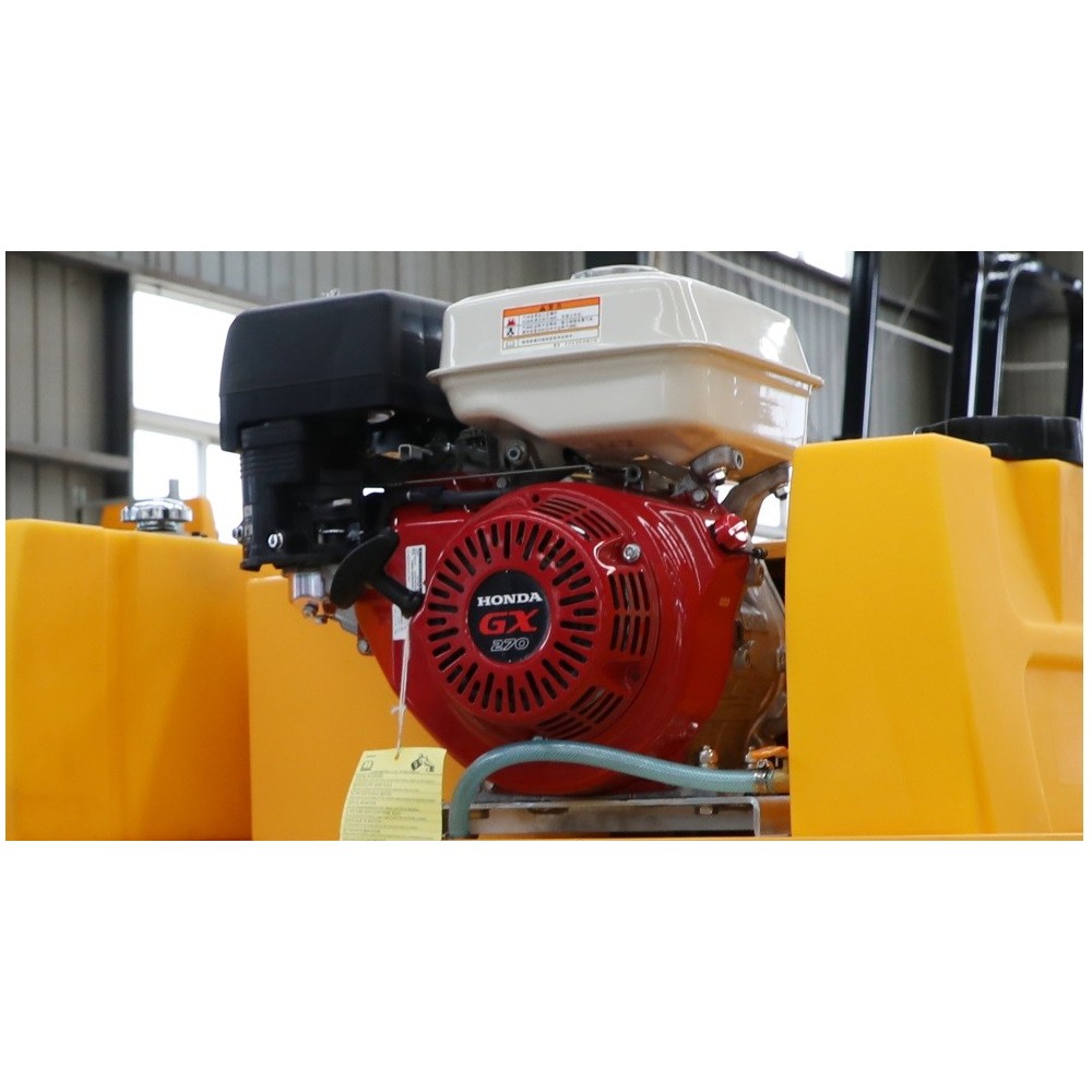 Cilindru compactor manual STRONG 550kg cu latimea tamburului 600mm, motor Honda GX270, putere 9,0CP