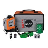 Laser autonivelant X-Liner 360 2 cu fascicul verde NEDO, diametru maxim de masurare 60m