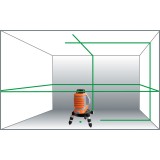 Laser autonivelant X-Liner 360 2 cu fascicul verde NEDO, diametru maxim de masurare 60m