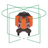 Laser autonivelant X-Liner 6 NEDO, cu mai multe linii verticale si o linie laser orizontala, diametru maxim de masurare 50m