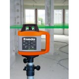 Nivela laser orizontala si verticala SIRIUS 1HV Green NEDO, diametru de lucru 300m, precizie ±1mm/10m