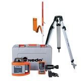 Nivela laser orizontala si verticala SIRIUS 1HV NEDO, diametru de lucru 300m, precizie ±1mm/10m