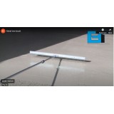Perie abraziva metalica pentru periat beton, latime perie 600mm, lungime maner extensibil 6m