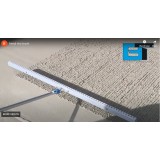Perie abraziva metalica pentru periat beton, latime perie 1200mm, lungime maner extensibil 6m