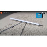 Perie abraziva metalica pentru periat beton, latime perie 1200mm, lungime maner extensibil 6m