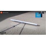 Perie abraziva metalica pentru periat beton, latime perie 1200mm, lungime maner extensibil 6m
