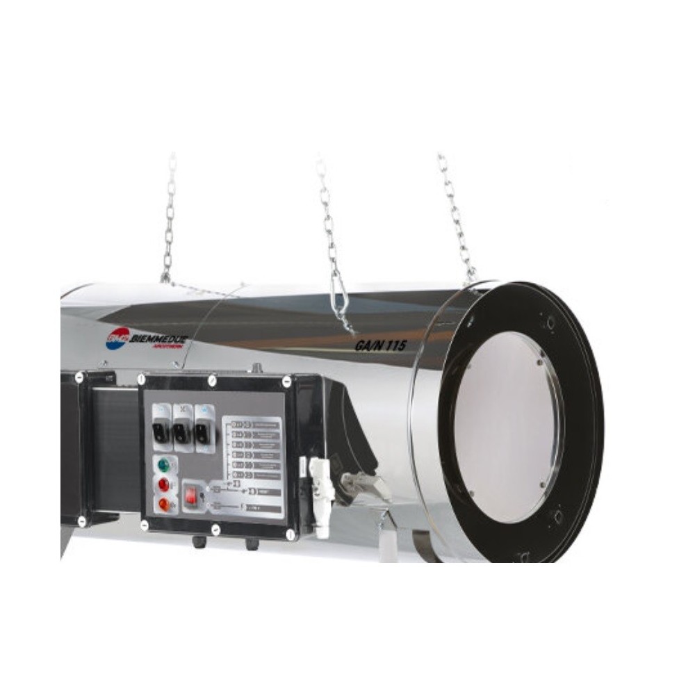 Tun de caldura SUSPENDAT cu ardere directa GA/N 115 BIEMMEDUE, putere 116kW, debit aer 8700mcb/h, GAZ METAN
