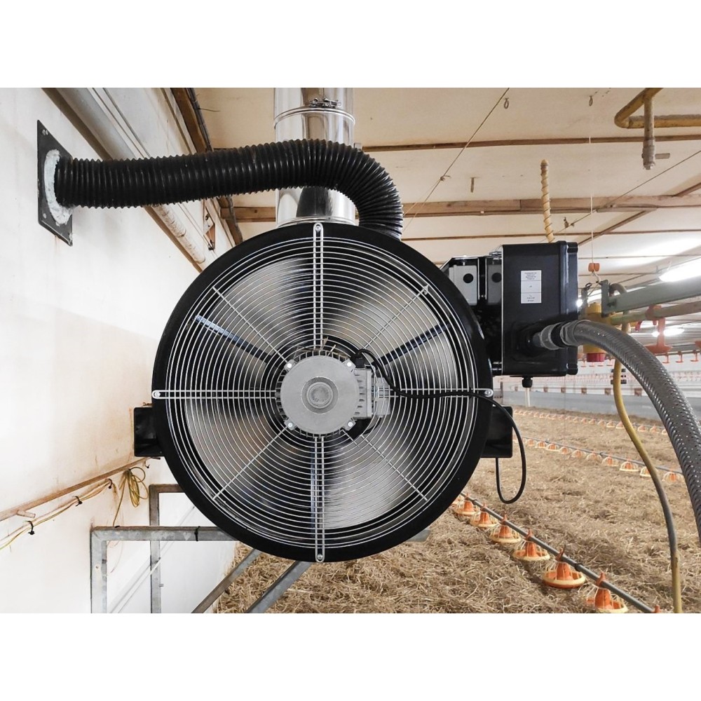 Tun de caldura SUSPENDAT, cu ardere indirecta, BH50 BIEMMEDUE, putere 50,02kW, debit 4500mcb/h, pe GAZ PROPAN