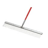 Perie metalica METAL STRONG pentru perierea betonului latime 900mm, distanta intre dinti 19mm si doua manere din aluminiu 1.8m