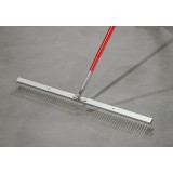 Perie metalica METAL STRONG pentru perierea betonului latime 900mm, distanta intre dinti 19mm si doua manere din aluminiu 1.8m