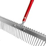 Perie metalica METAL STRONG pentru perierea betonului latime 900mm, distanta intre dinti 19mm si doua manere din aluminiu 1.8m