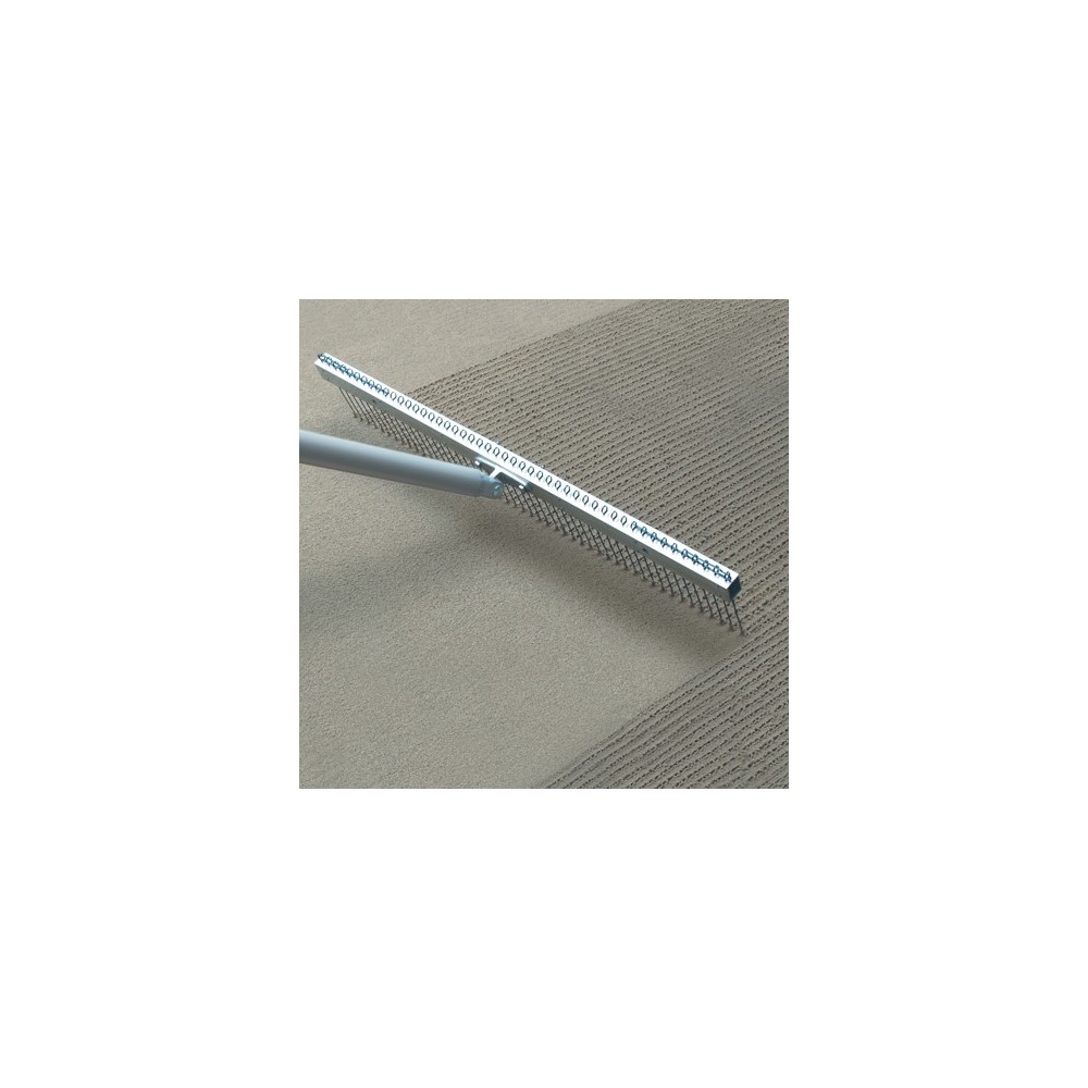 Perie metalica METAL STRONG pentru perierea betonului latime 1200mm, distanta intre dinti 19mm si 2 manere din aluminiu 1.8m