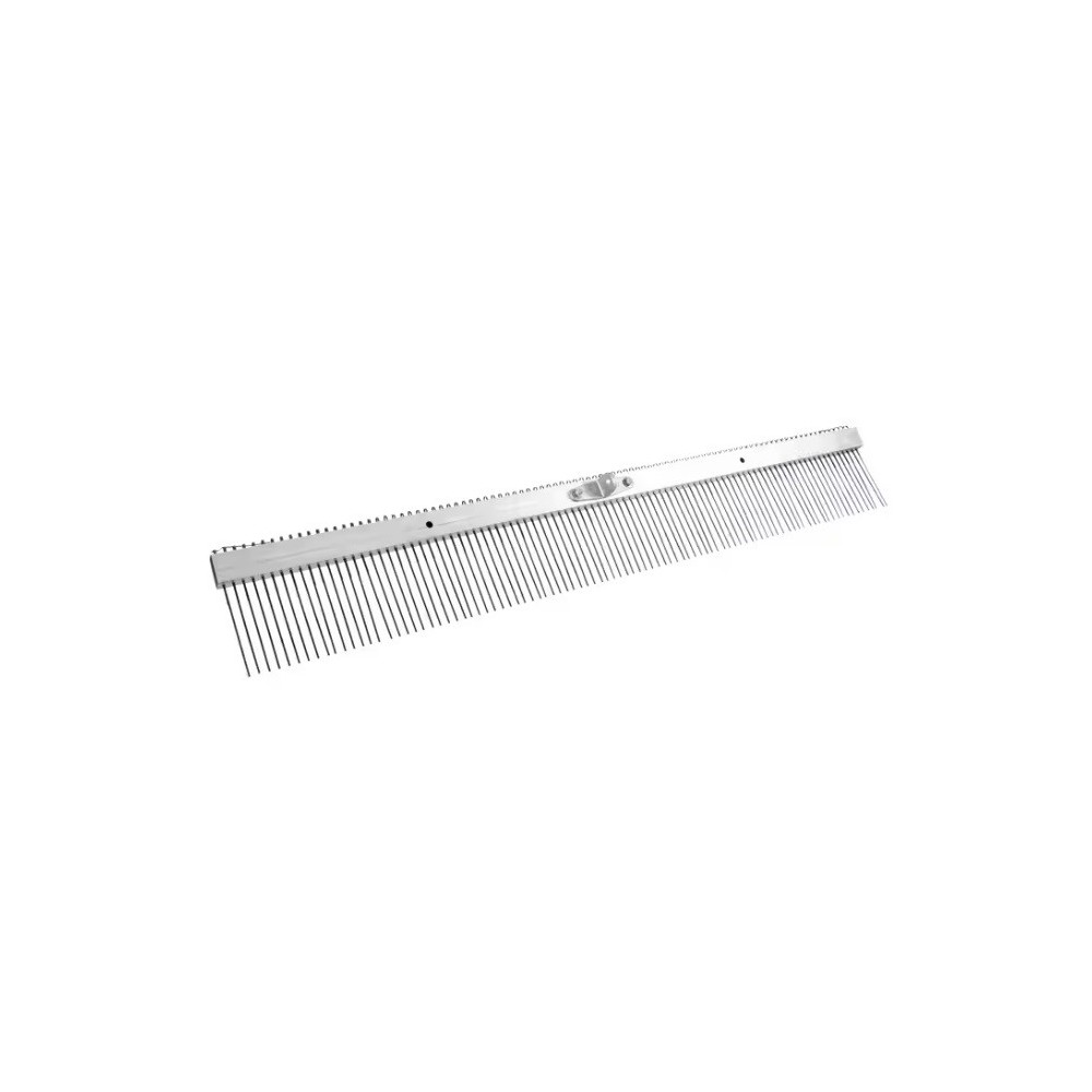 Perie metalica METAL STRONG pentru perierea betonului latime 1200mm, distanta intre dinti 19mm si 2 manere din aluminiu 1.8m