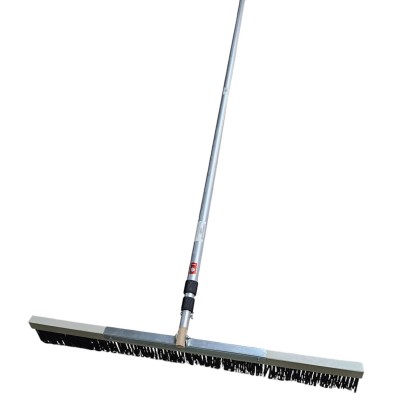 Perie pentru periat beton pe suport PVC cu latimea 1000mm si Maner telescopic cu lungimea de 8m