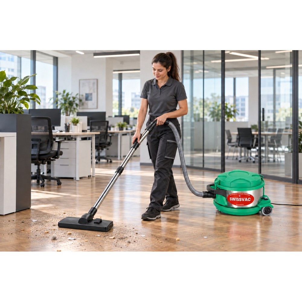 Aspirator silențios SWISSVAC AC-101, 1000W, inox 10L