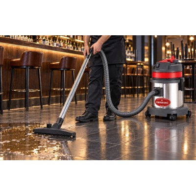 Aspirator umed-uscat SWISSVAC CB15, 1000W, cuvă inox 15L