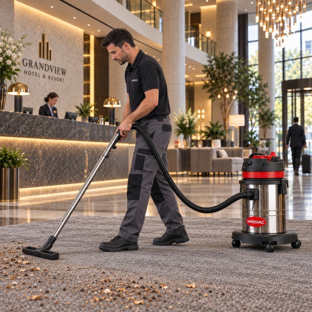 Aspirator umed-uscat CB30 SWISSVAC, 1000 W, inox 30 L