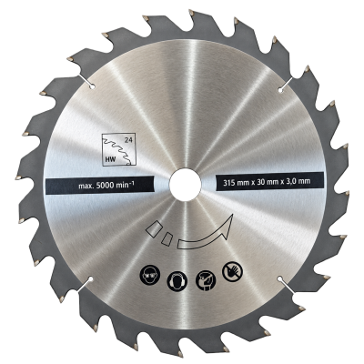 Disc de tăiere pentru lemn STRONG, 315 × 30 × 2,5 mm, pentru TS-315A, TS-315B și TS-315D