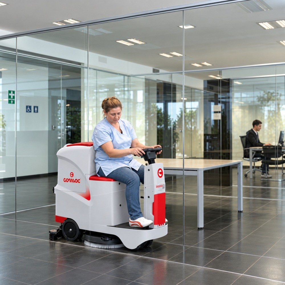 COMAC INNOVA 55B CB – Mașină spălat pardoseli cu om la bord, 560 mm | SIFEE