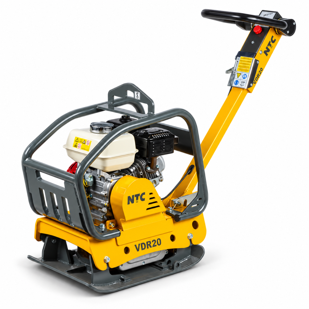 Placă compactoare reversibilă NTC VDR 20, Honda GX120, 20 kN, 95 kg