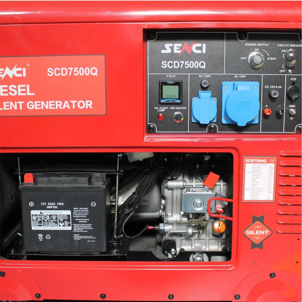 Generator diesel SENCI SCD7500QN ATS, 6 kVA, 230 V