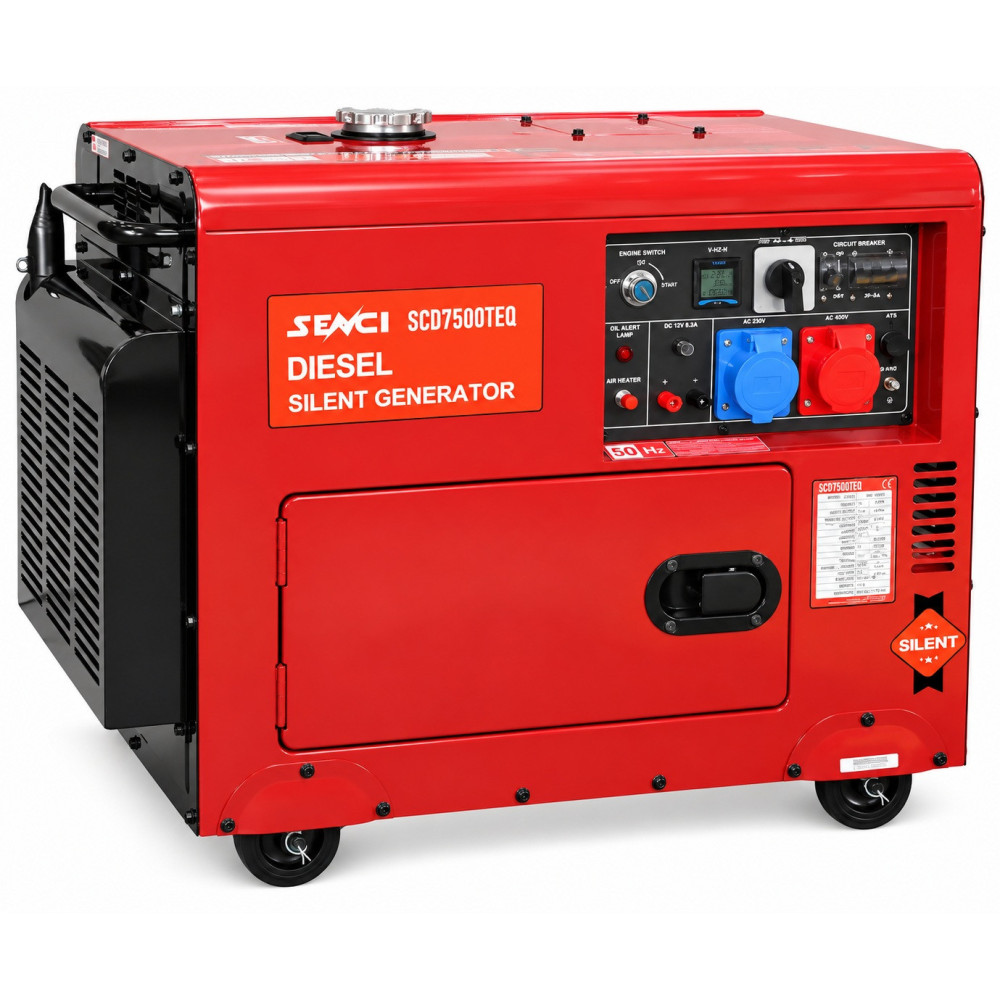 Generator diesel SENCI SCD7500TEQ + ATS, 6,9 kVA, 230/400 V