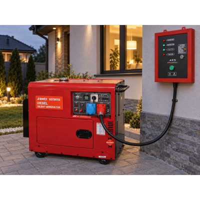 Generator diesel SENCI SCD7500TEQ + ATS, 6,9 kVA, 230/400 V