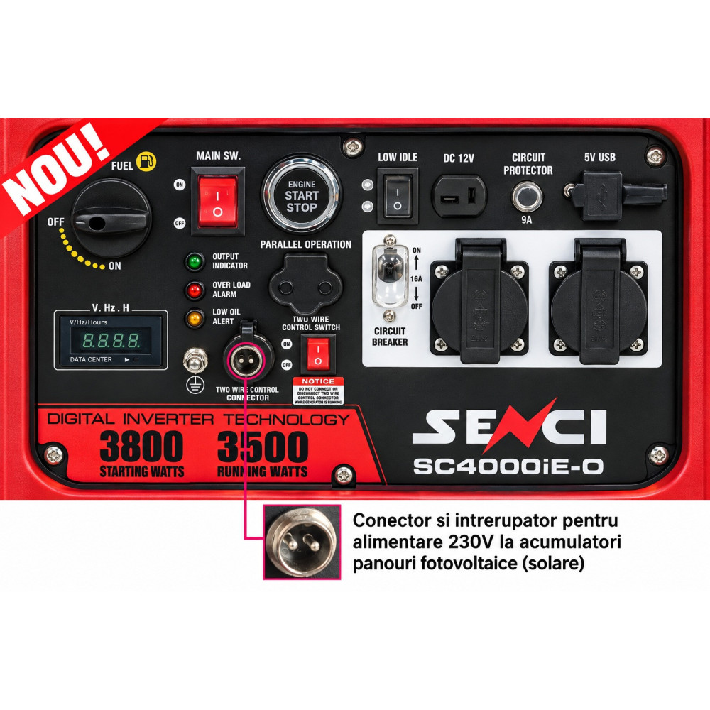 Generator inverter SENCI SC4000iE-O, 3,8 kW, 230 V