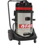 Aspirator industrial umed-uscat FAIP640, 3 motoare, putere 3500W, recipient colectare din inox, 78 litri