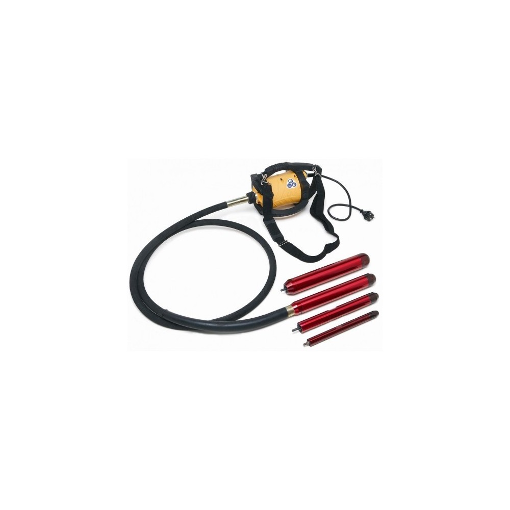 Vibrator beton DINGO ENAR cu ax flexibil de 4m si cap vibrare 25/38/48/58mm, alimentare 220V
