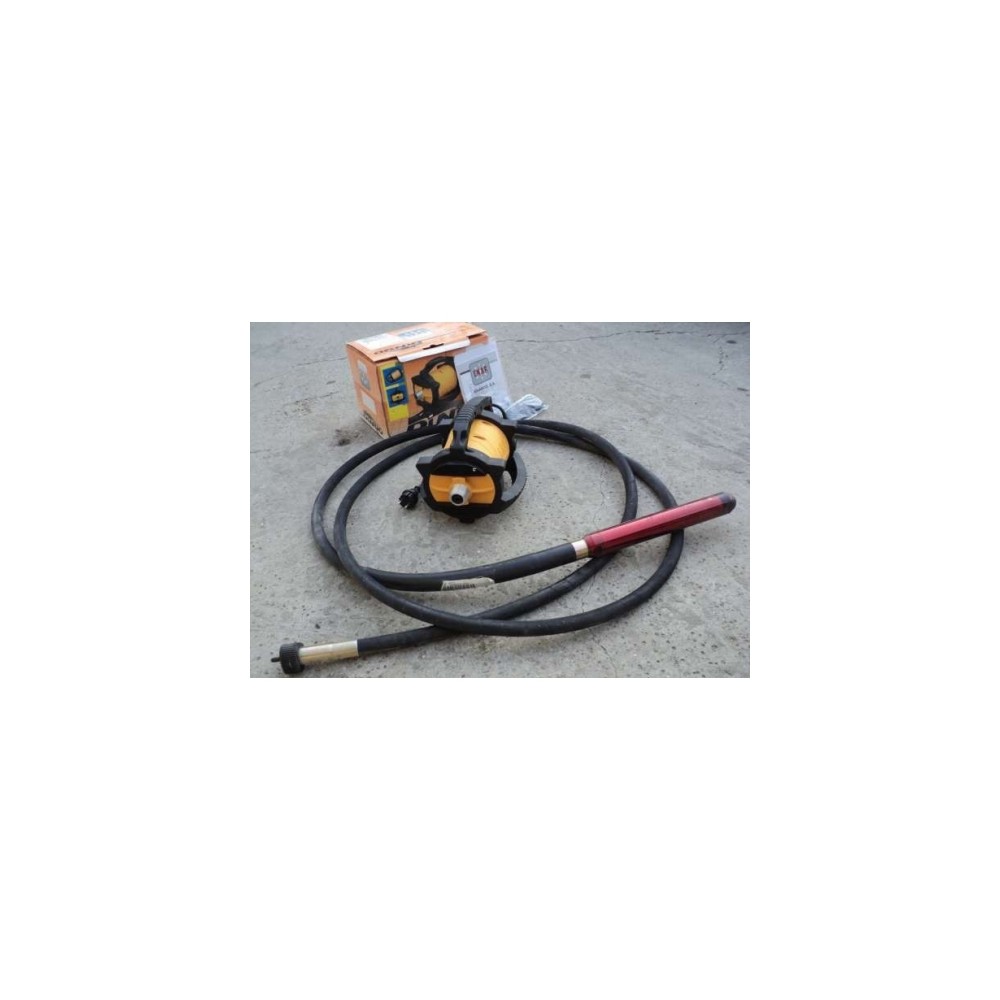 Vibrator beton DINGO ENAR cu ax flexibil de 4m si cap vibrare 25/38/48/58mm, alimentare 220V