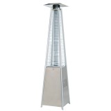 Incalzitor de terasa tip piramida pe GPL seria LOUXOR, putere 13kW, INOX