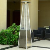 Incalzitor de terasa tip piramida pe GPL seria LOUXOR, putere 13kW, INOX