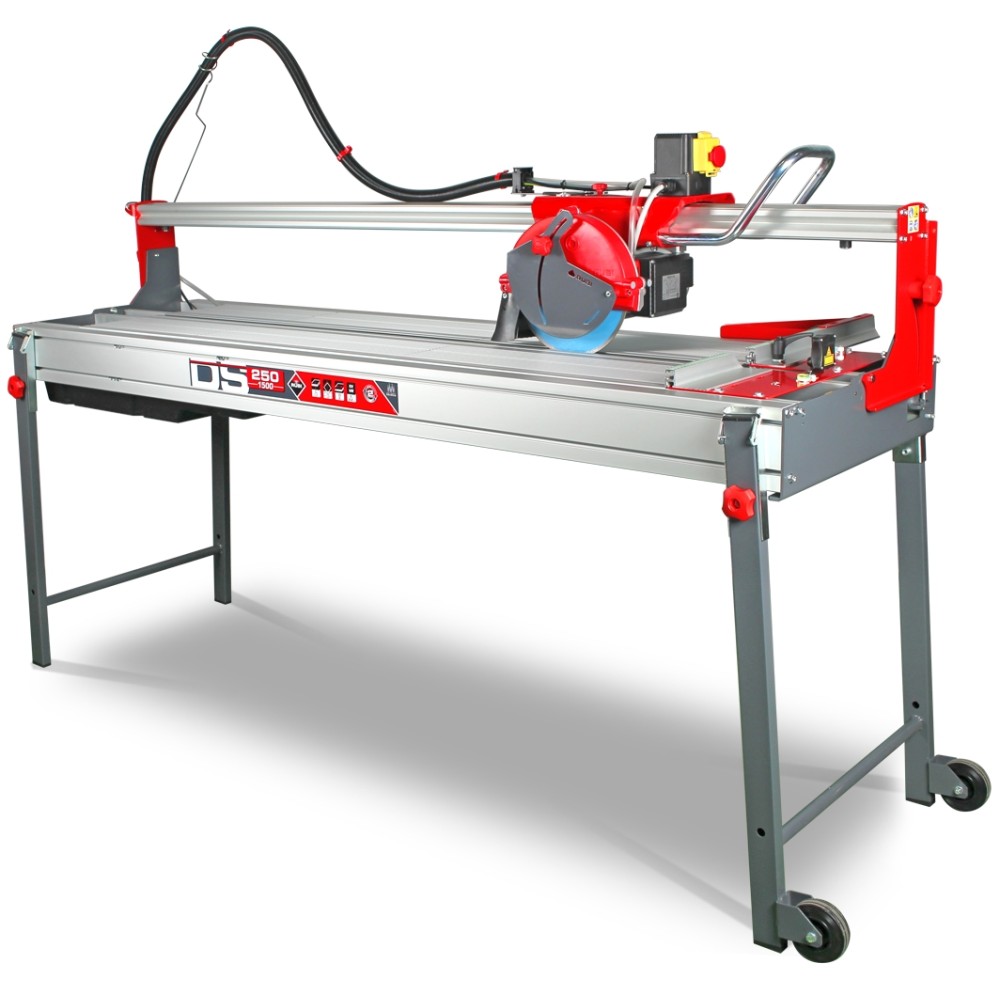 Masa de Taiat gresie, granit, marmura RUBI DS-250-N 1300 Laser&Level, Lungime taiere 102cm, diametru disc 250mm