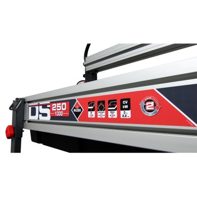 Masa de Taiat gresie, granit, marmura RUBI DS-250-N 1300 Laser&Level, Lungime taiere 102cm, diametru disc 250mm