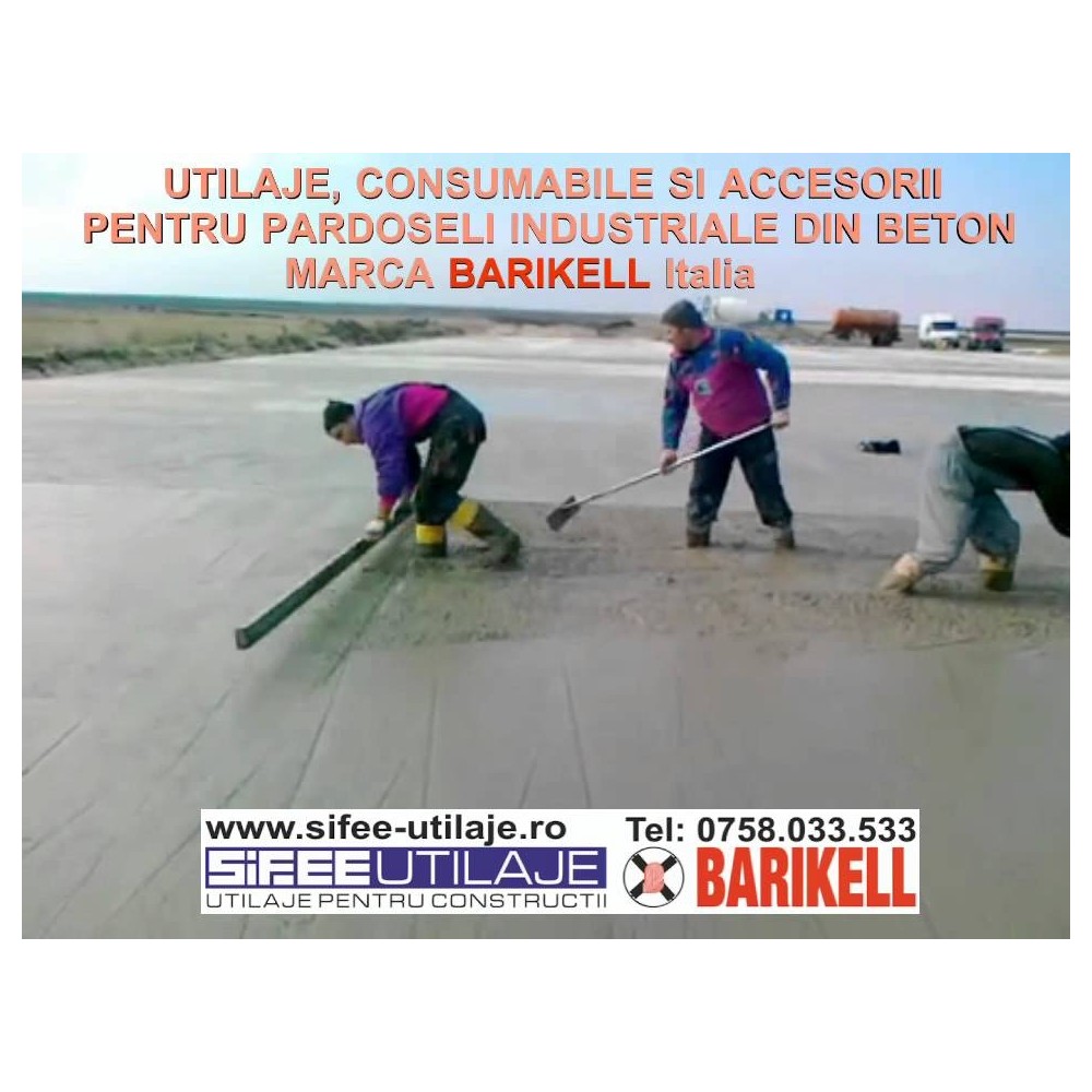 RAKE BETON - Sape de tras beton cu maner de OTEL si lama OTEL