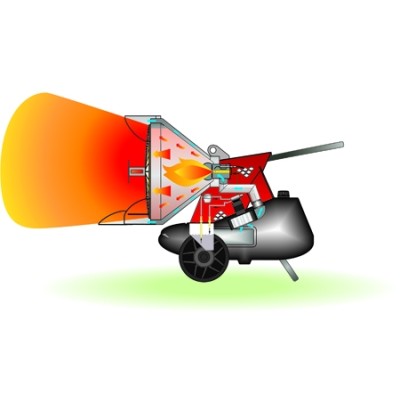 Incalzitor cu raze Infrarosii, FLASH-2 CALORE, putere calorica 29-43kW, alimentare 230V, MOTORINA