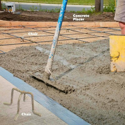 RAKE BETON - Sape de tras beton cu maner de OTEL si lama OTEL