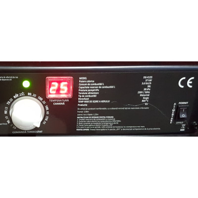 Tun de caldura cu ardere directa DG-K125 CALORE, putere 37kW, debit aer 1400mcb/h, motorina, 230V