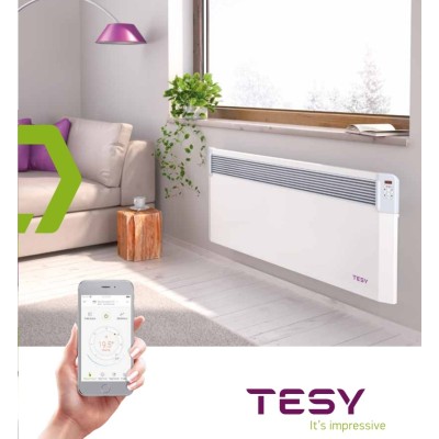 Convector electric de Perete cu modul Wi-Fi, TESY CN04 300 EIS CLOUD W, putere 3000W, suprafata 24-32mp