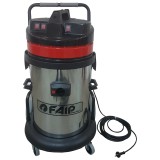 Aspirator industrial umed-uscat FAIP440, 3 motoare, putere 3300W, recipient colectare din inox, 62 litri